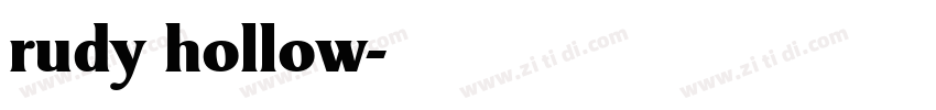 rudy hollow字体转换